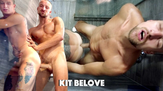 Wildly hungry strong boner of male Kit Belove tears mouth and ass of Falcone Al