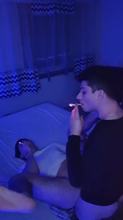 Epic moment from "Hot gay couple smoking and bareback breeding"