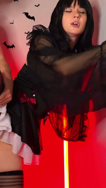 Caught a vampire girl and fucked her hard, Halloween | Clip 1