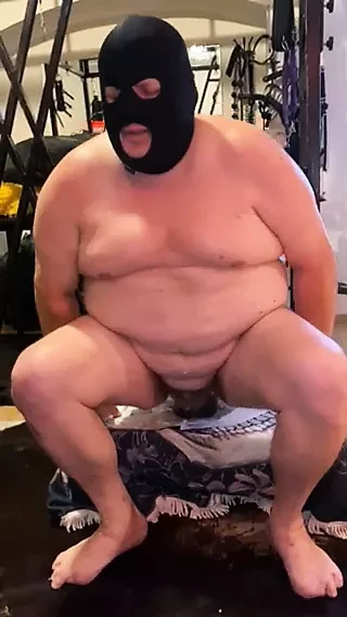 Mistress Mia Velvet sat inside the giant 10 cm dildo Part 2