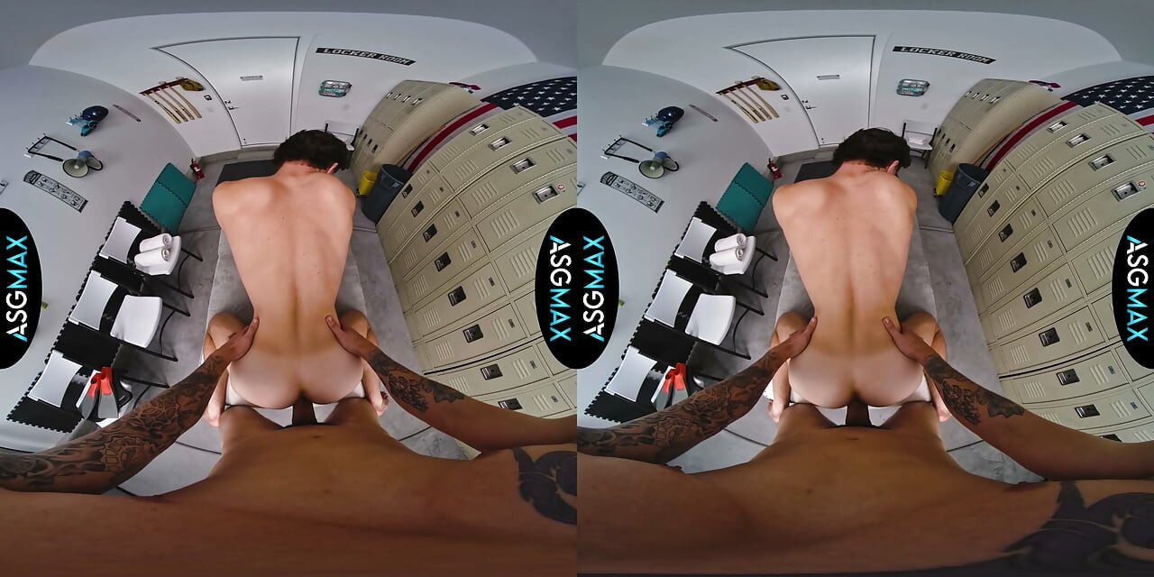 ASGMAX VR - Coach JAYDEN MARCOS Seduces & Fucks College Jock in VR Locker Room