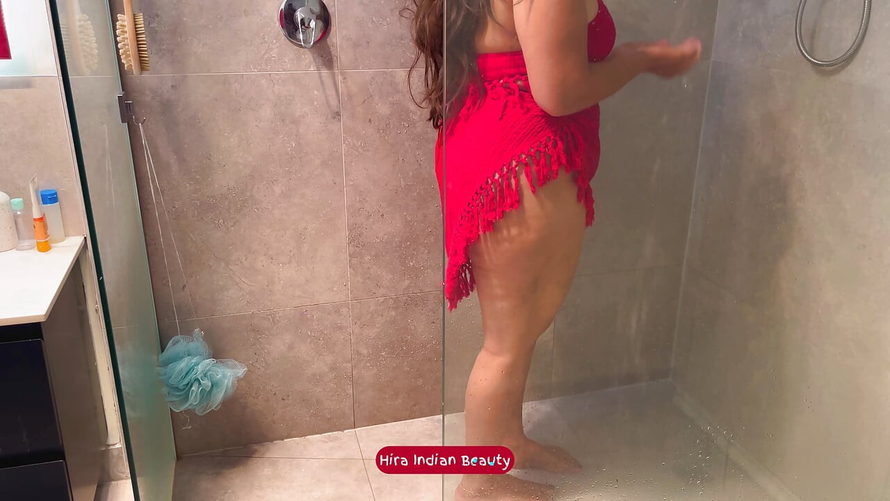 My Beautiful Step Mom Taking Shower - Erotic Naked Big Ass, Big Boobs and Pussy Washing