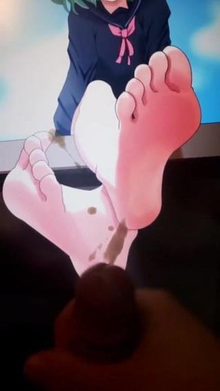 Masturbando a los pies de anime 1