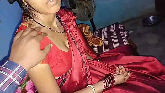 Cute bhabhi sexy👙red saree outdoor sex video