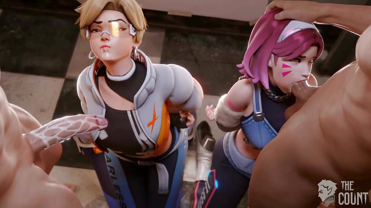 D.va getting hard fuck for cheating blowjob sex