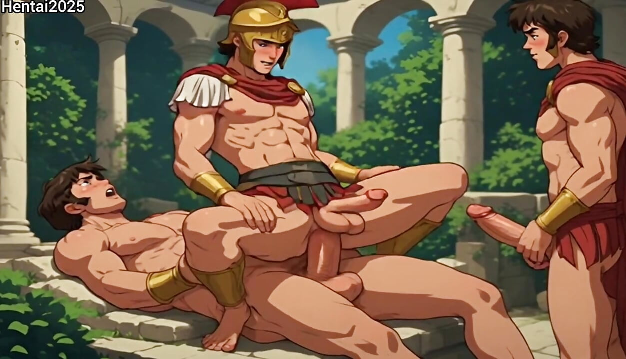 Trójkątna kompilacja animacji hentai z kreskówek w Rzymie