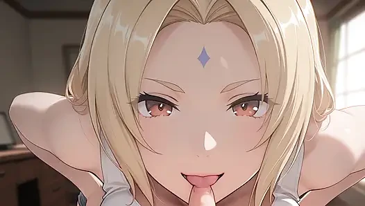 Stepmother Tsunade Accidentally Saw Her Stepson's Huge Penis and Couldn't Resist. Tsunade Cosplay in Hentai Style
