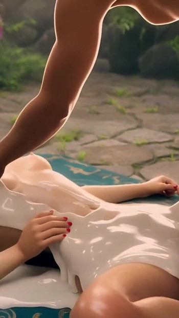 Plavuša bomba pješčanog sata iscijedila BBC Gloryhole - Precum, prepucij i iskorišteni kondom preljev | Isječak 1