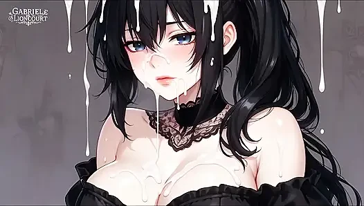 Goth Girl Bound by Vampire Lord - BDSM Monster Hentai