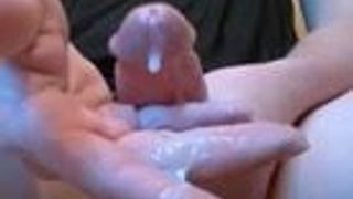 Stroking my clitty for a sissy juice snack