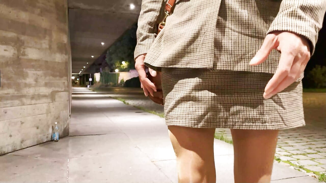 Peed all over in business outfit