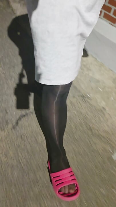 pantyhose flashing public