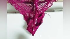 String voll gespritzt höschen von User wife ausgeleckt sperma dusche mösensaft