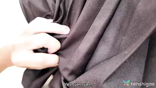 Nach dem lutschen eines schwanzes genießt der japanische Kakao-Shirayuki leidenschaftlichen sex.