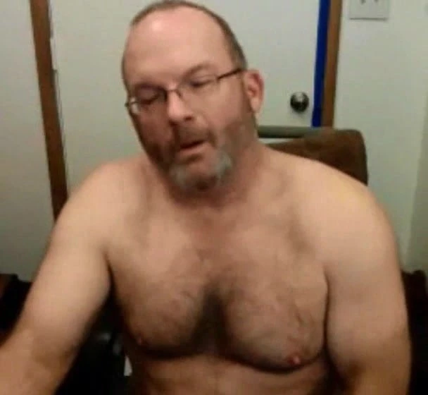 Hairy bear stroking 170619