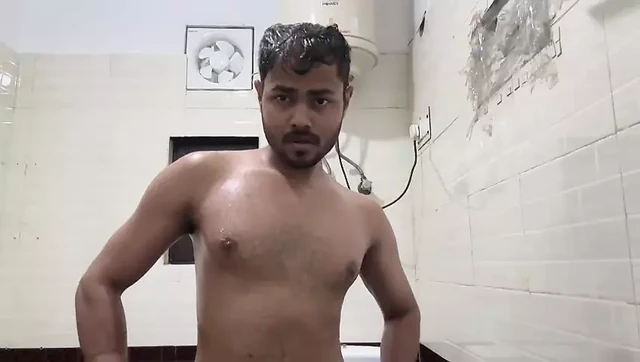 Hot chest in Morning Shower