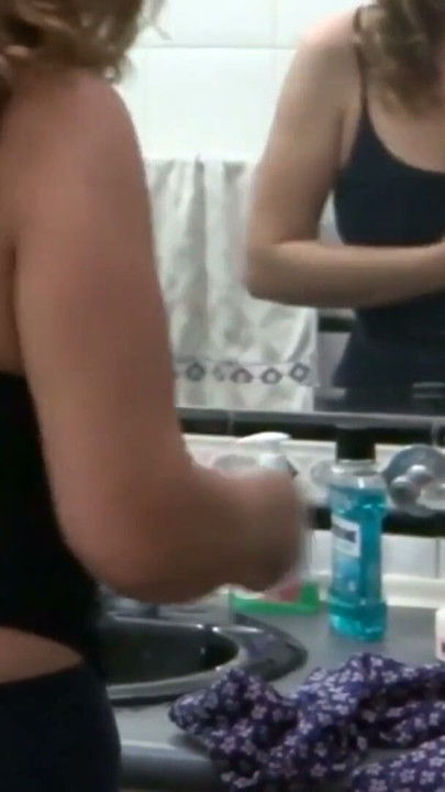 my wife in the bathroom before fucking | Clip 1