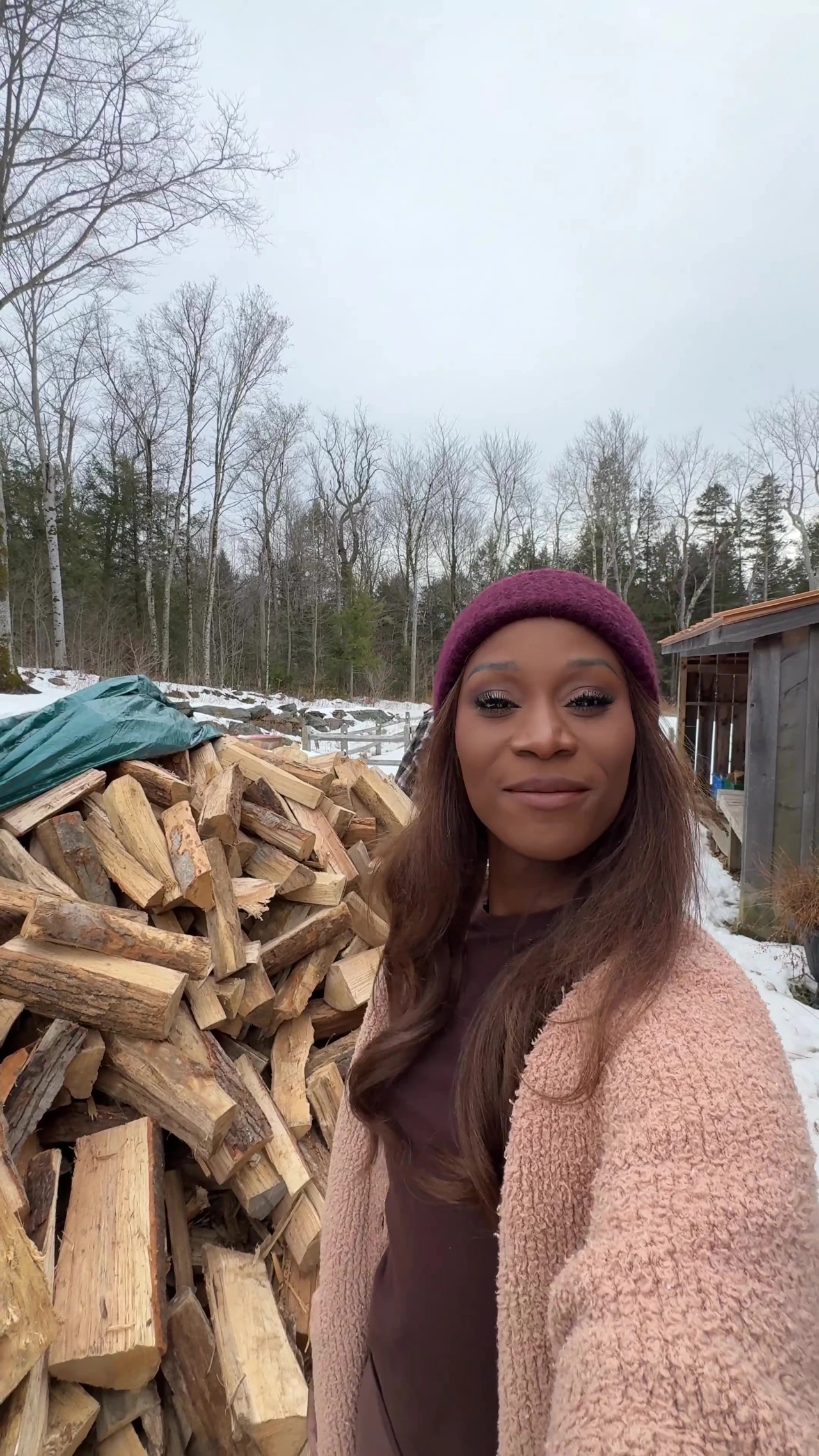 Hired Hauler Seduced by Hung Trans Girl for Bareback Woodshed Fuck - Vanniall Interracial POV Blowjob Anal