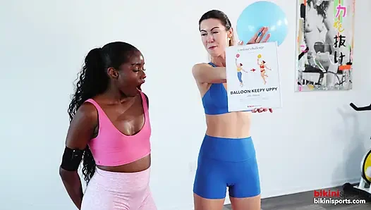 Hot Yoga Babes Play Naked Yoga Game Show Challenge