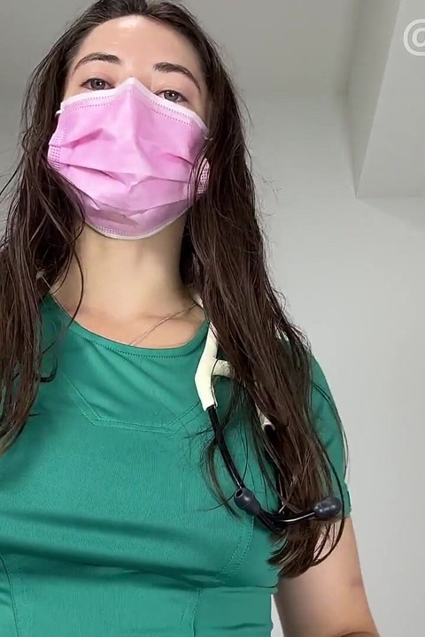 POV Professional Physical Exam in Green Scrubs