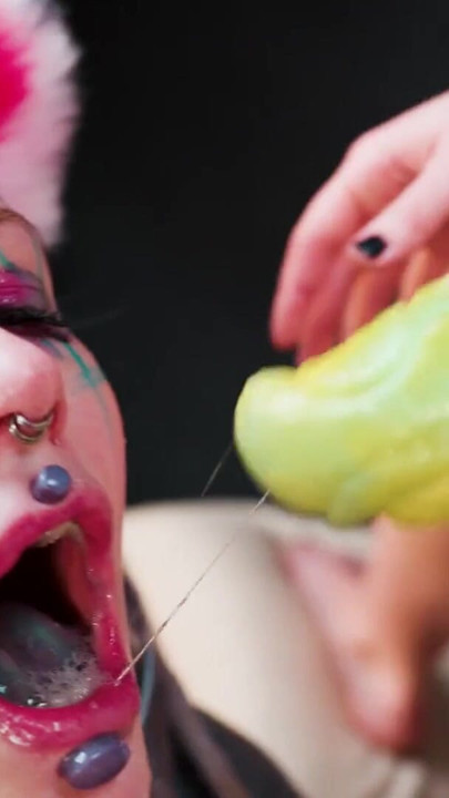Tattooed Catgirl Gets Femdom Petplay Training - Wiggling Butt Plug & Meow Obedience | Clip 2