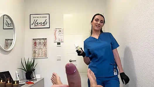 He Gets Caught Jerking During Massage