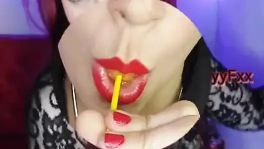 Shyyfxx Your Bossy Boss Jerks Out with a Lollipop and Forces You to Lick Her Pussy Humiliation