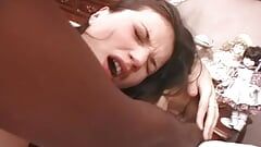 Two stunning girls from France getting smashed by two loaded dude's