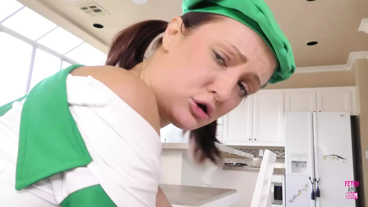 The Guy Slaps the Toned Ass of the Brunette Andi in a Doggy Style Position