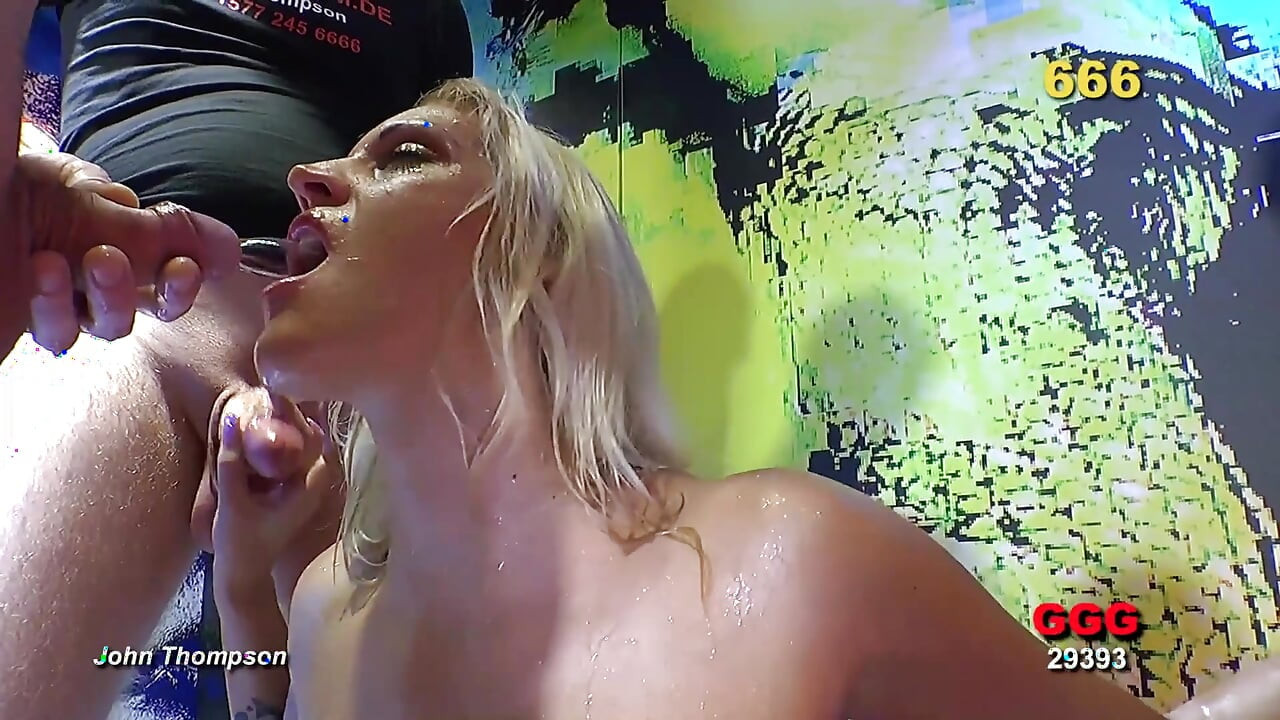 Ggg John Thompson - Blonde Slut Sucks Cocks in Piss Trap Orgy