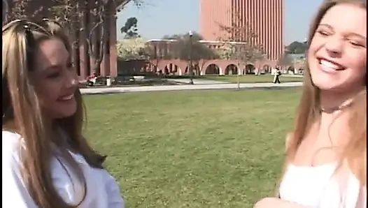 Stud Does 69 on Hot Blonde Then Take Turn Fucking Two Hot Pussies