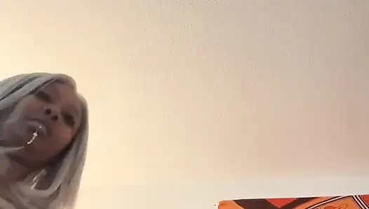 Solo Busty Ebony - Bouncing Big Tits Show