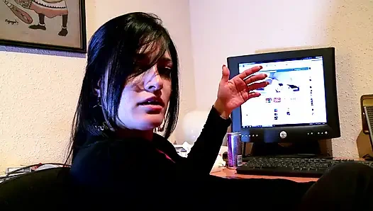 Nasty brunette sucks cock by the beach