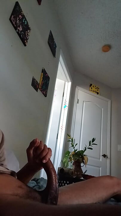 I looked out with a great angle for my big pretty dick..