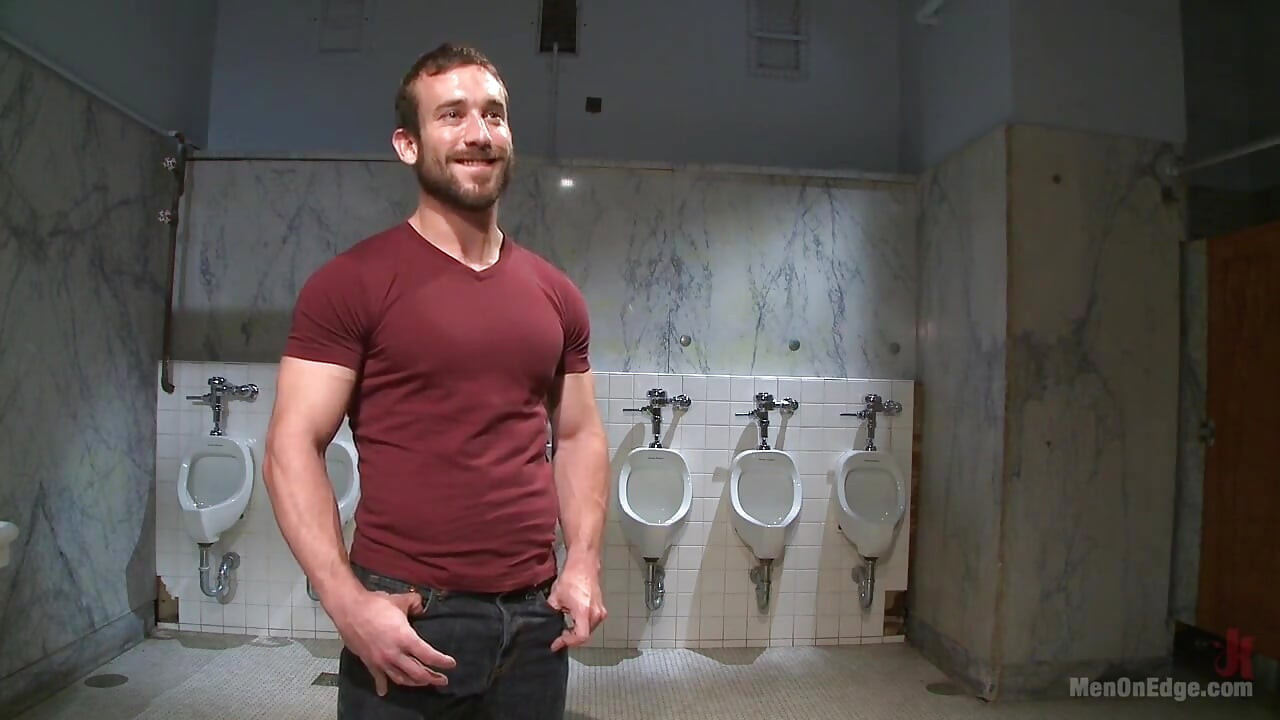 Edging a Hot Cop in a Public Restroom