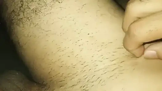 Guy masturbates with his partner and they end up