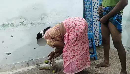 My College Professor Invited Me to His House One Day and I Had Sex with Her While She Was Picking Vegetables