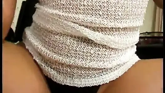 Sexy brunette sucking big cock