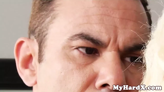 Young gonzo beauty blows and fucks older male