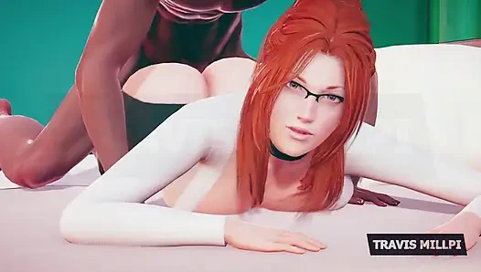 Thicc Redhead Professor Crawls Into Your Office Fantasy Glasses on, Shirt Tight, Attitude Naughty