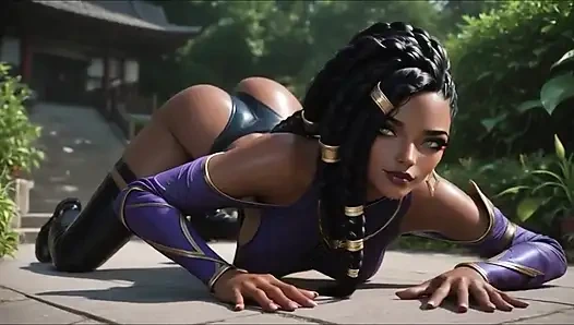 Senna League Of Legends, хентай, подборка, раздевание и соблазнение большими сиськами