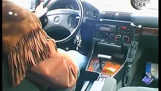 Blonde girl lets her boyfriend finger her in the car