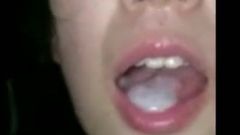 Amatör japansk sperma i munnen