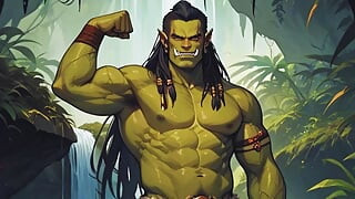Orc Sticks His Big Dick in the Hot Ass of Femboy Elves Until He Cums Inside!