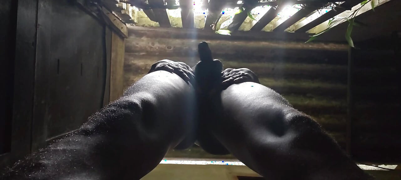 I love to play with my balls and black dick