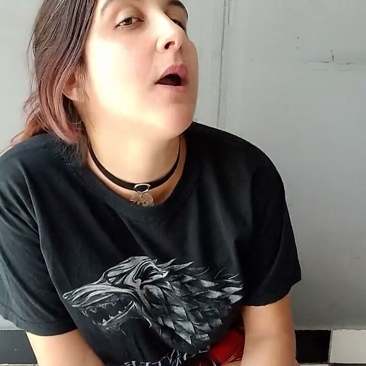 Girl in Short Scottish Skirt Tease You with Her Pussy and Big Bubbles - Bunny Looner