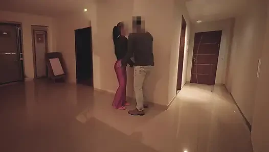 Hotwife Fucked at Building Party - Cum in Mouth