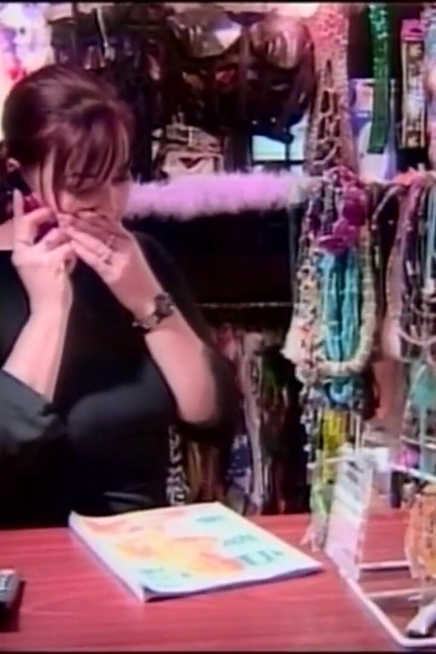 Blowjob and Cum in Mouth of a Big Cock for Hot Blonde MILF in the Bathroom