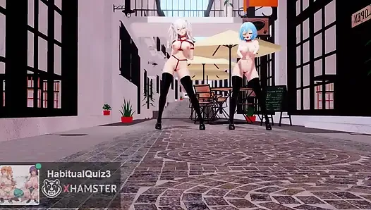 mmd r18 Shishi Lamy Heart Pie Dance hall fuck hard dildo ahegao sex dance public gangbang 3d hentai