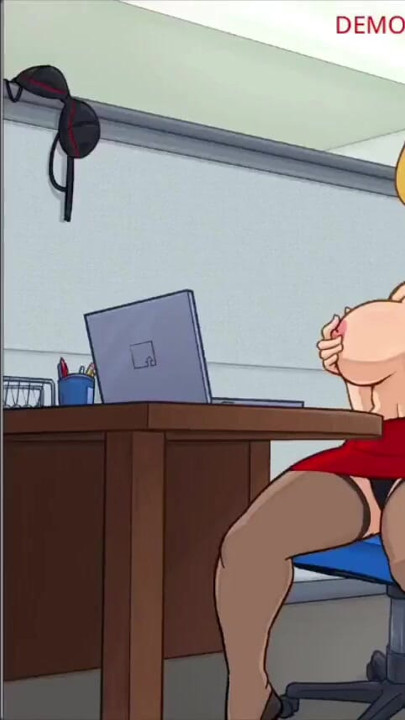 Office girl with big boobs and big ass barely working | Clip 1